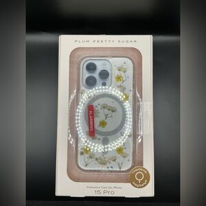 Plum Pretty Sugar White Phone Case with floral Yellow sunflowers